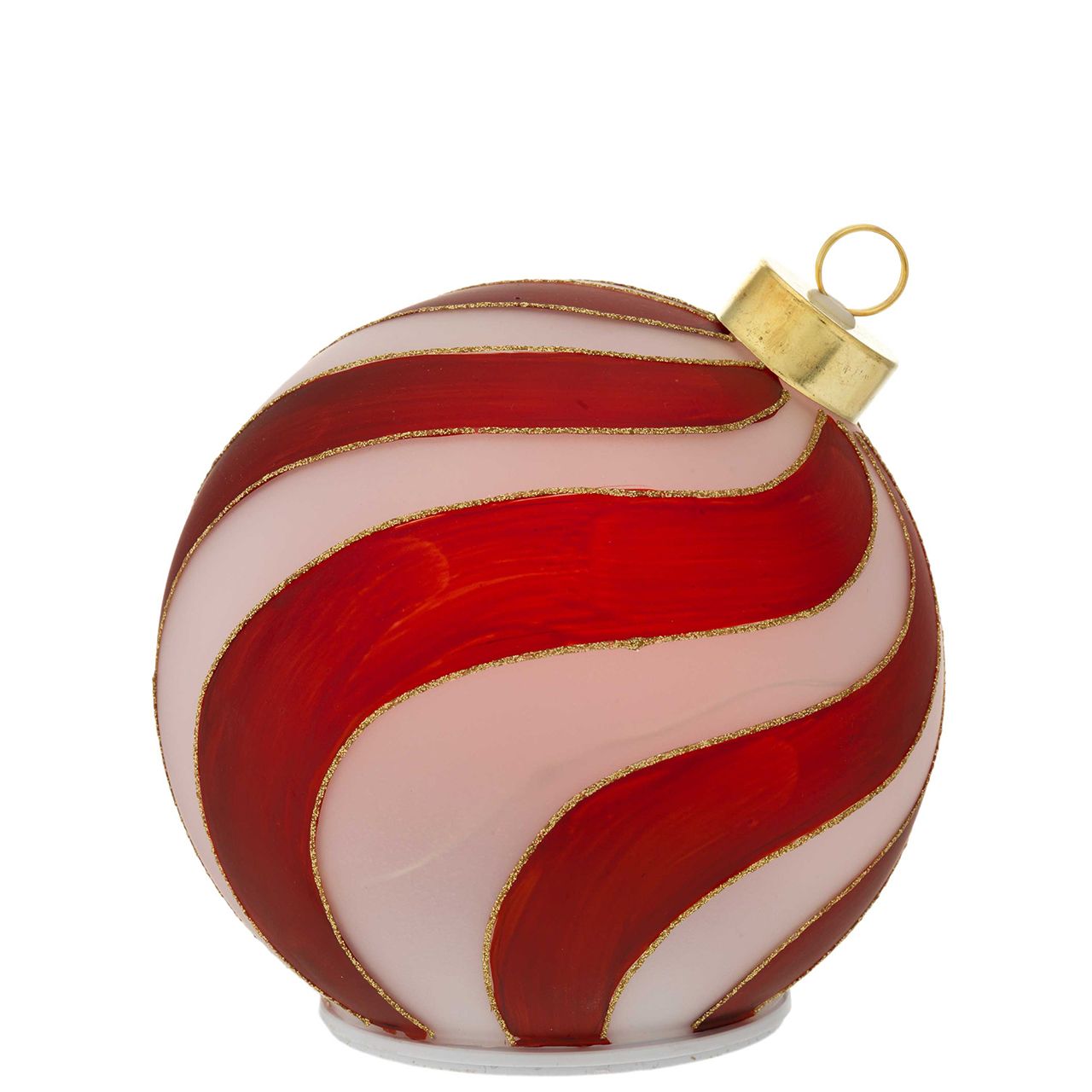 SFERA D. 15 OBLIQUA GIREVOLE CON LED ROSSA